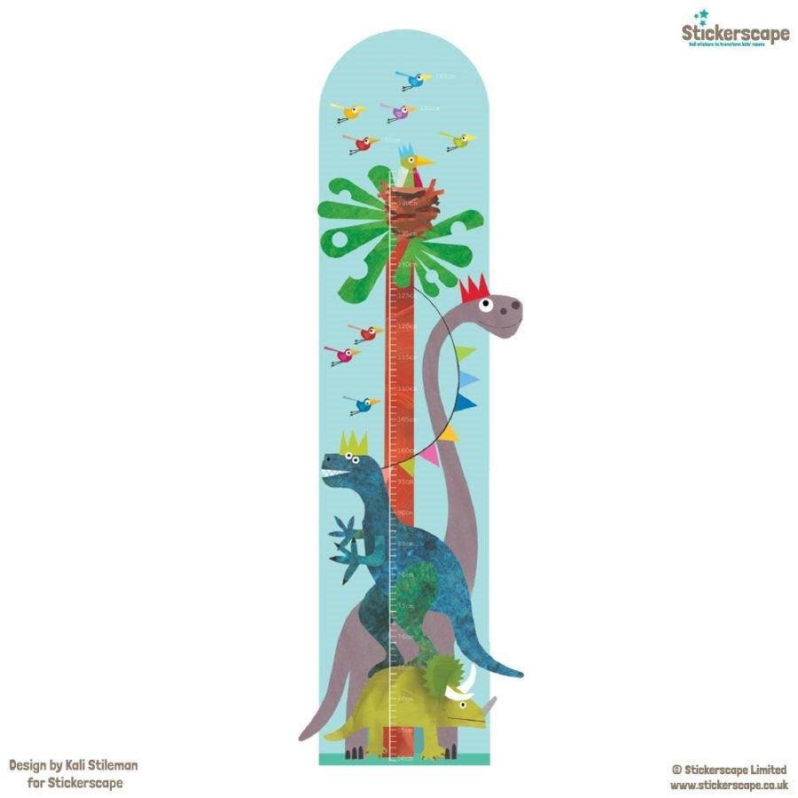 personalised dinosaur height chart