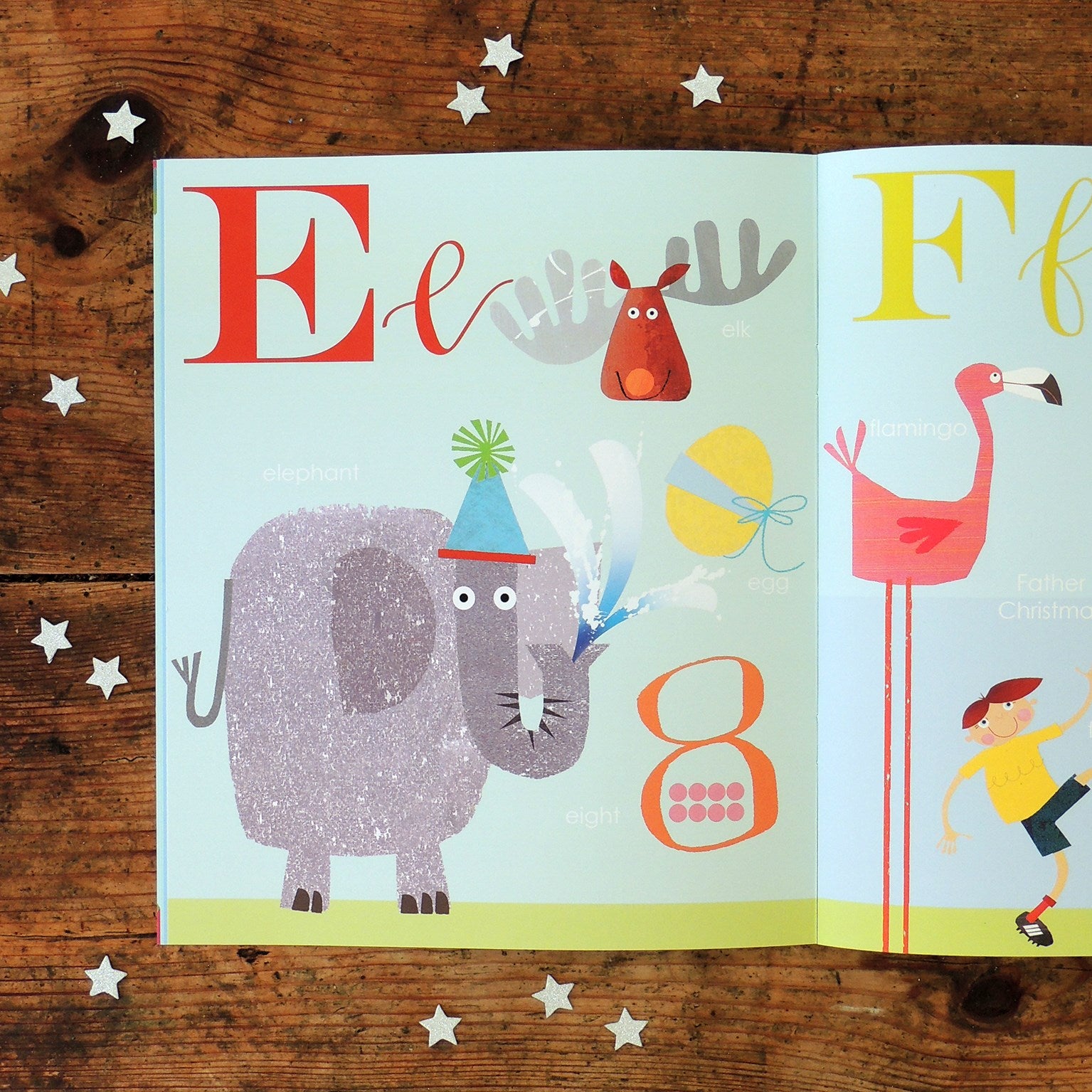 personalised Christmas alphabet book