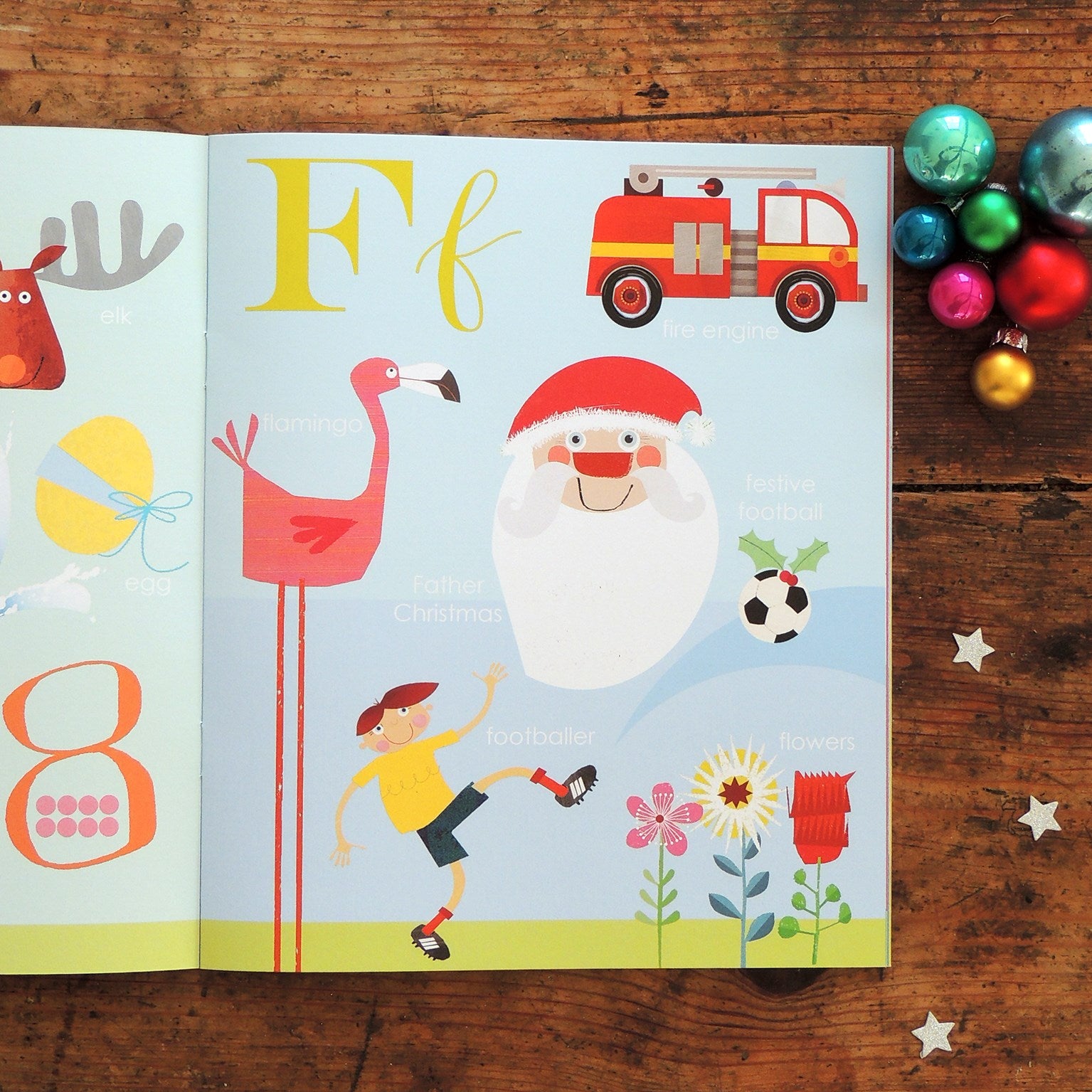 personalised Christmas alphabet book