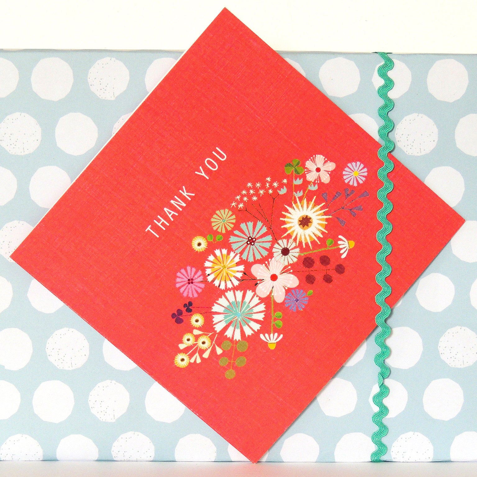 FL14 floral thank you card