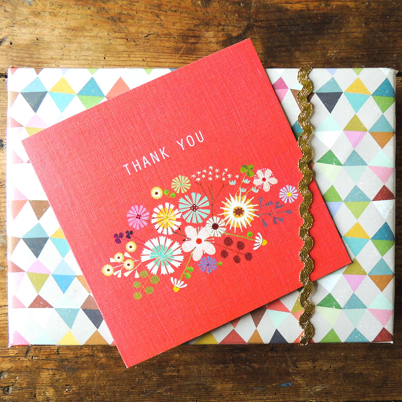 FL14 floral thank you card