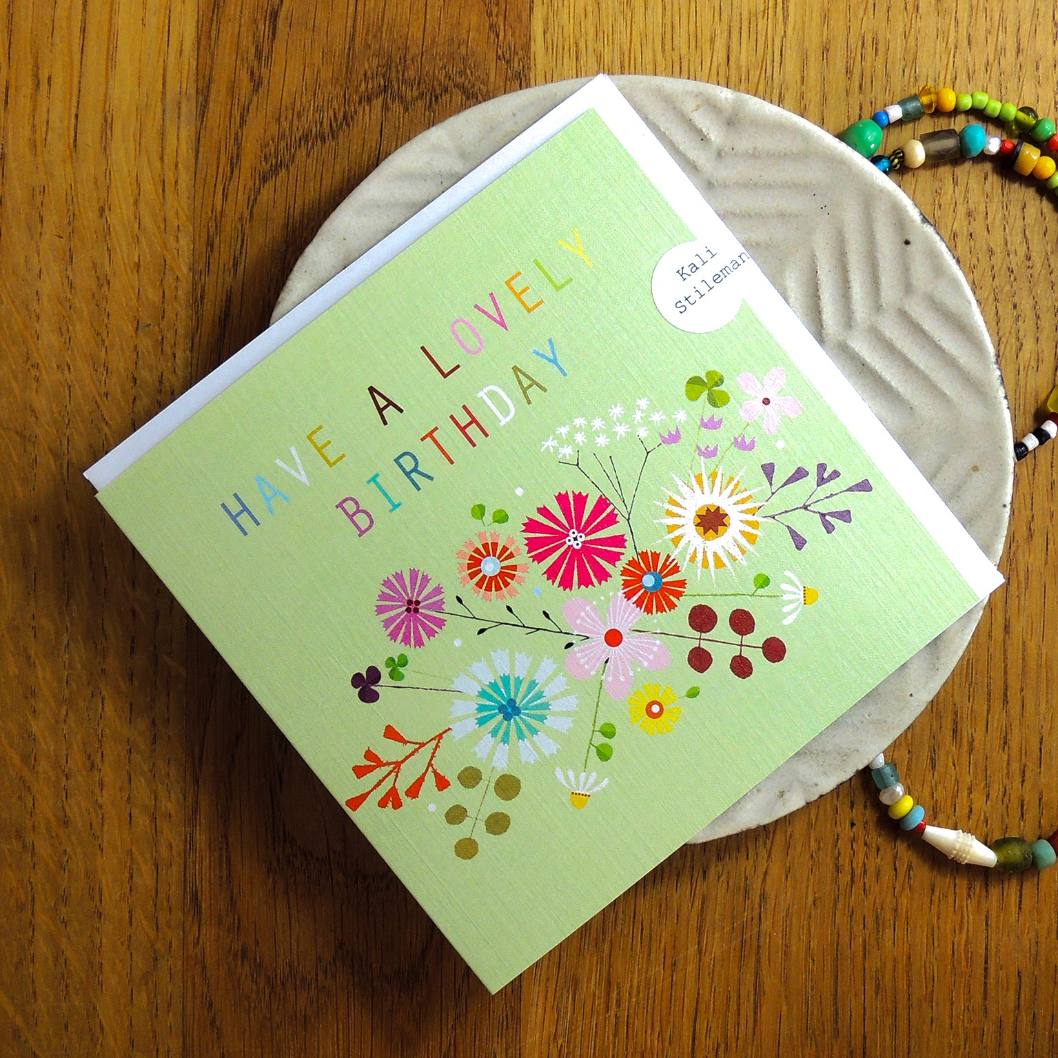 FL22 floral lovely birthday card