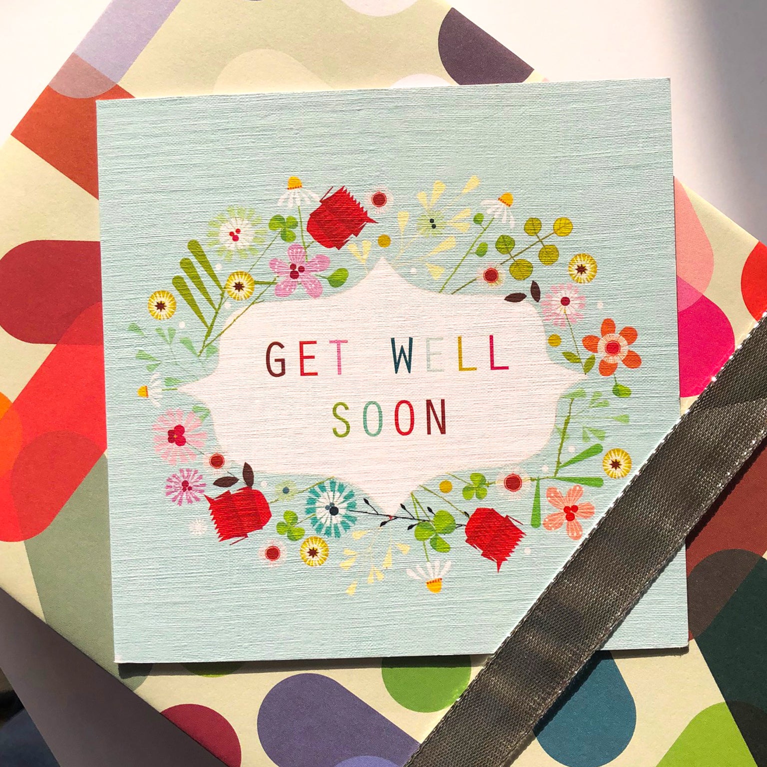 FL30 floral get well soon card