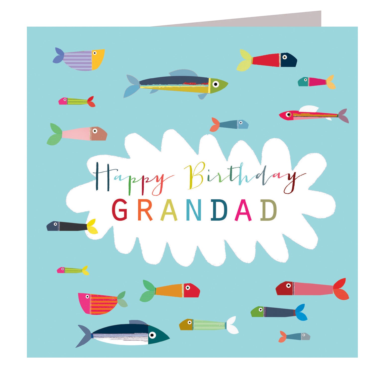 FM03 grandad birthday fish card