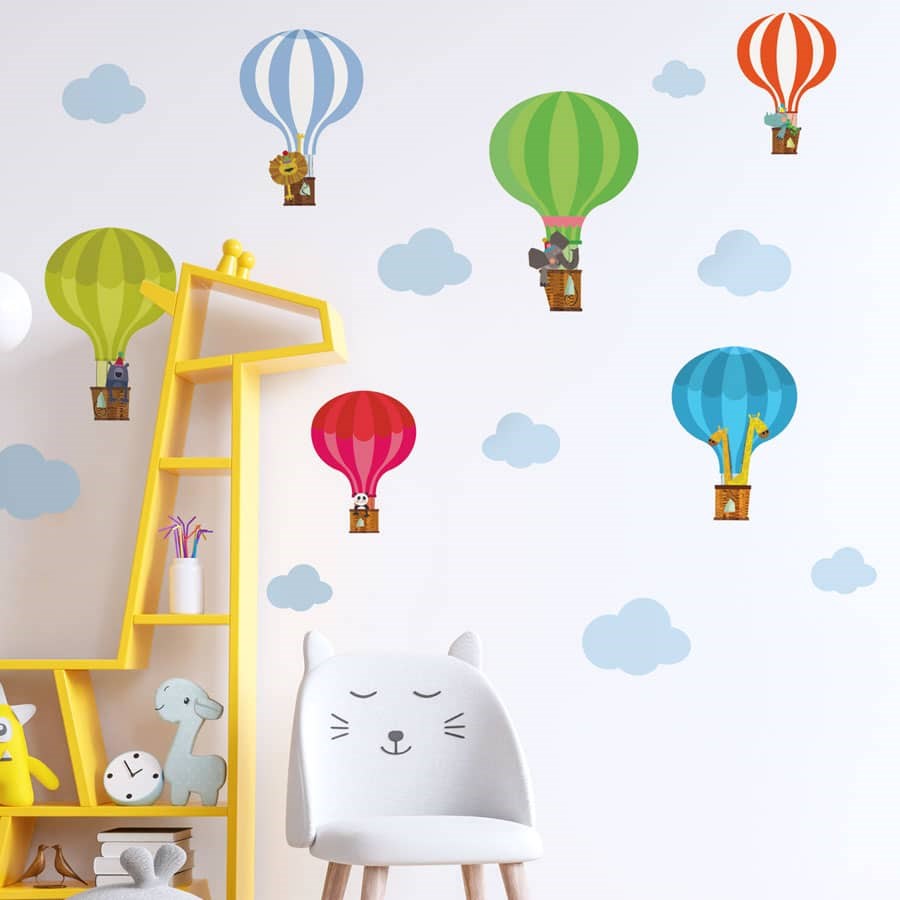 Hot Air Balloon Wall Sticker Pack