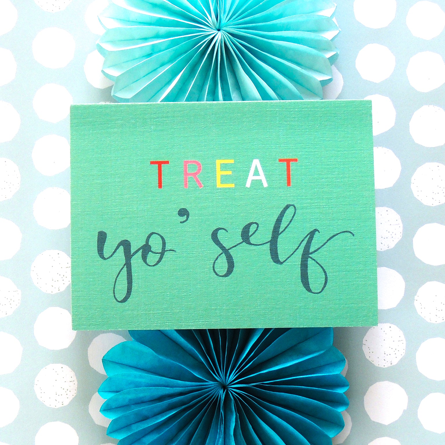 mini treat yo'self card