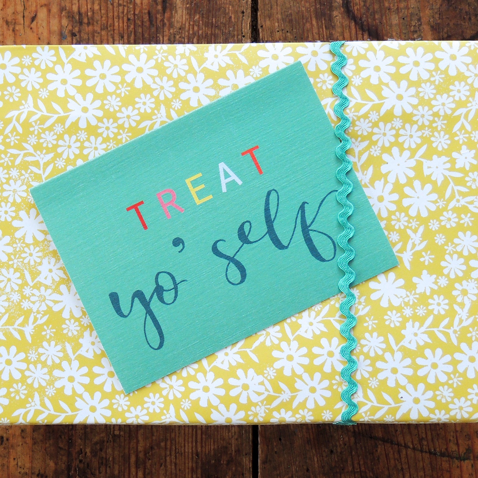 mini treat yo'self card