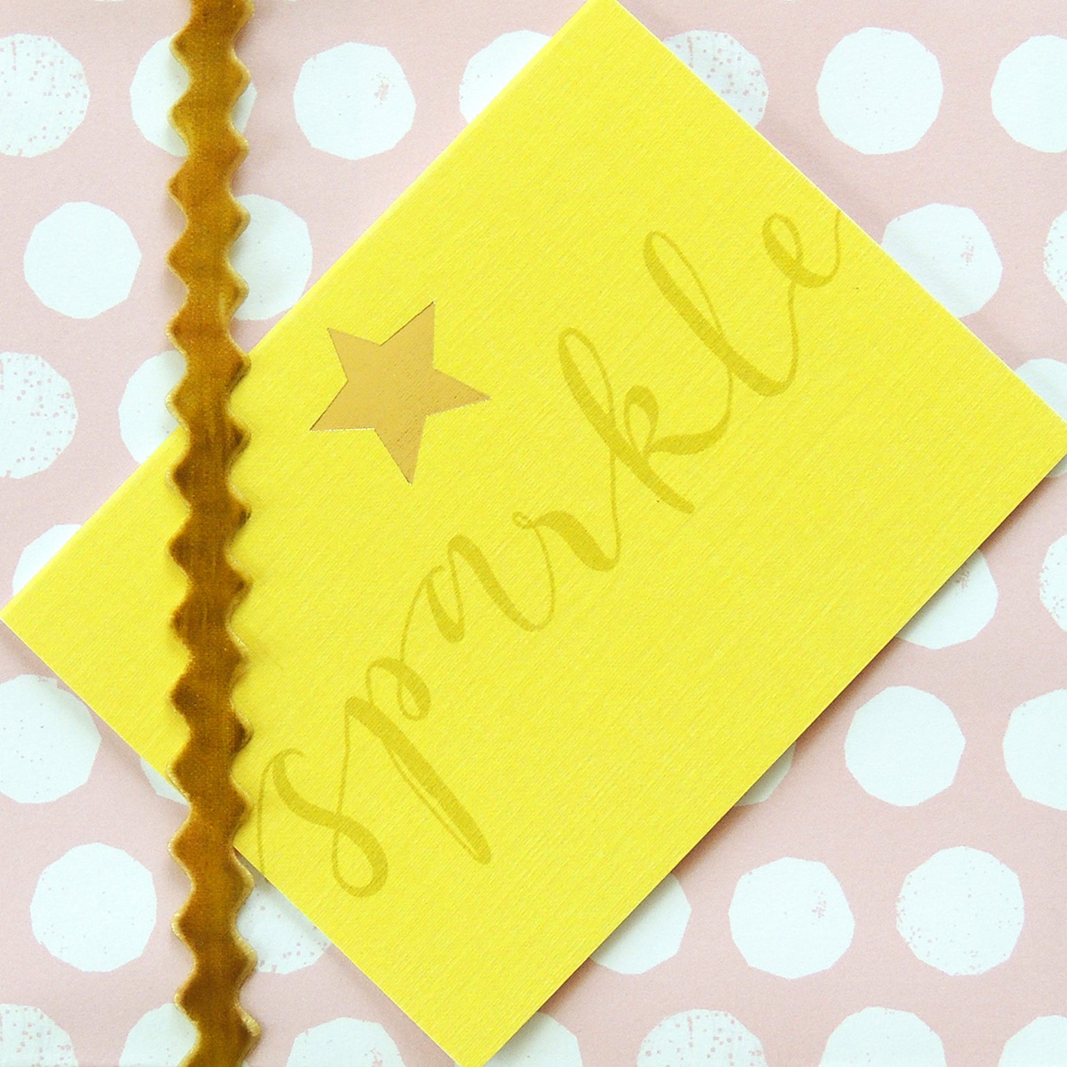 mini gold foiled sparkle card