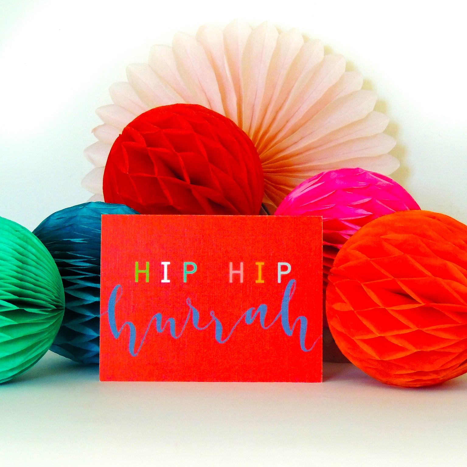 mini HIP HIP hurrah card