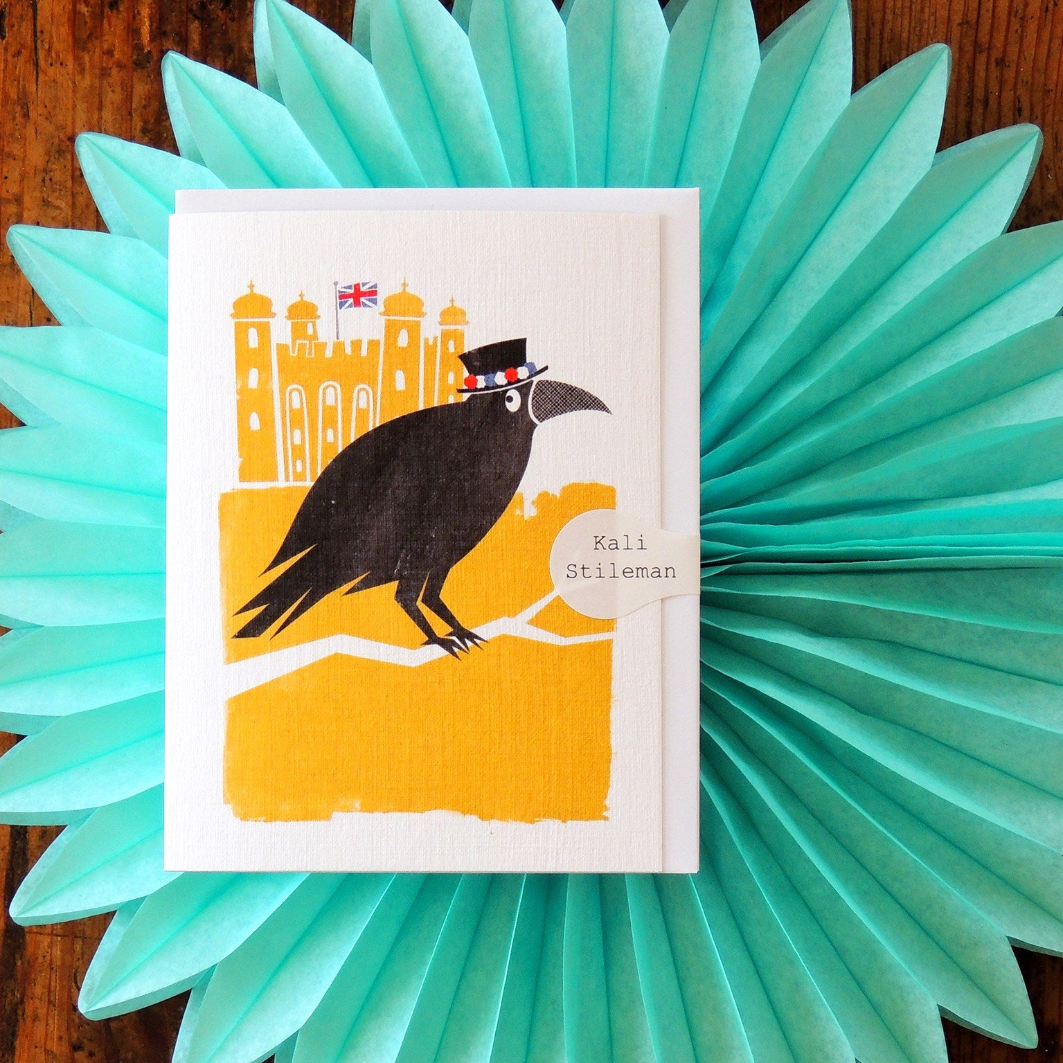 mini raven greetings card