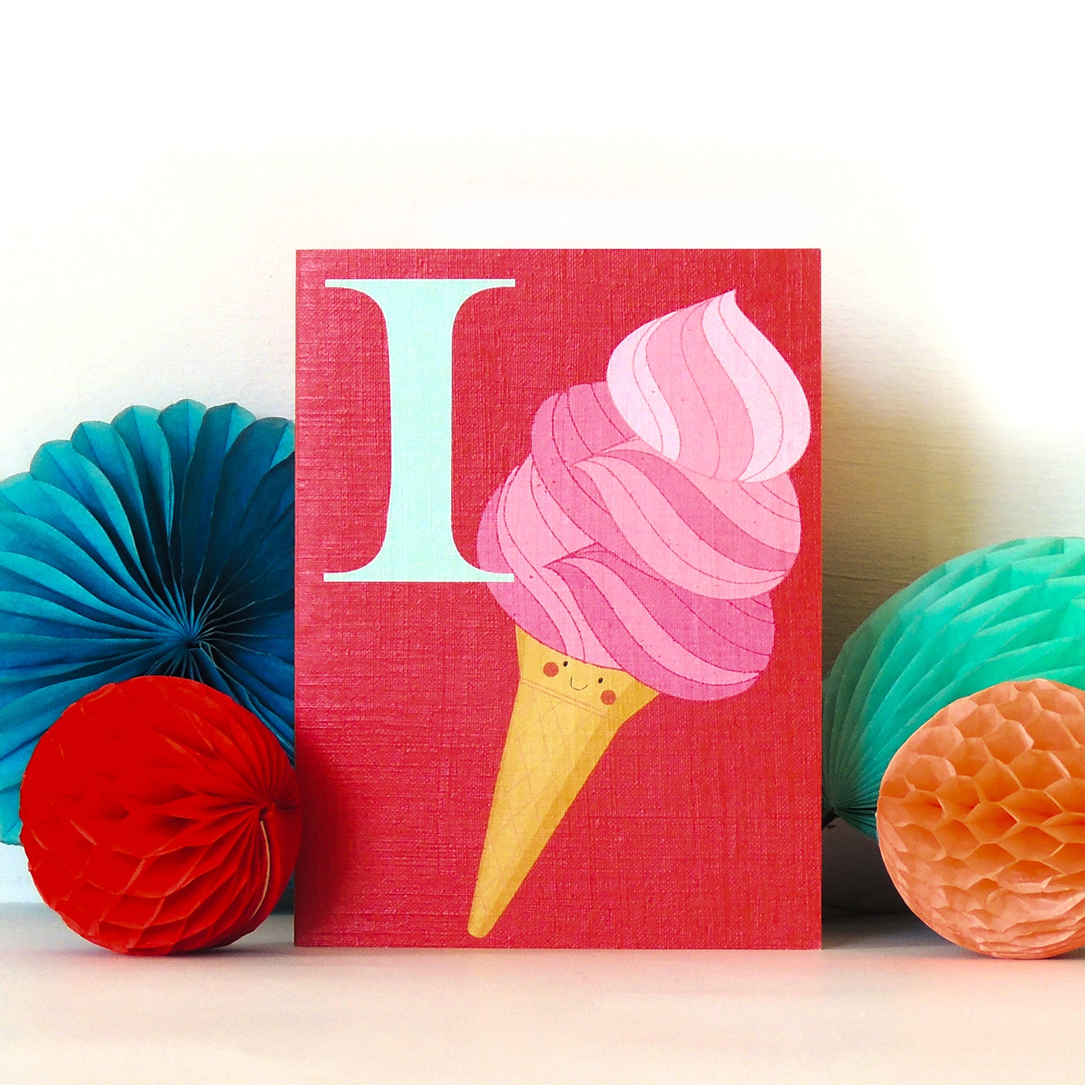 mini I for icecream card