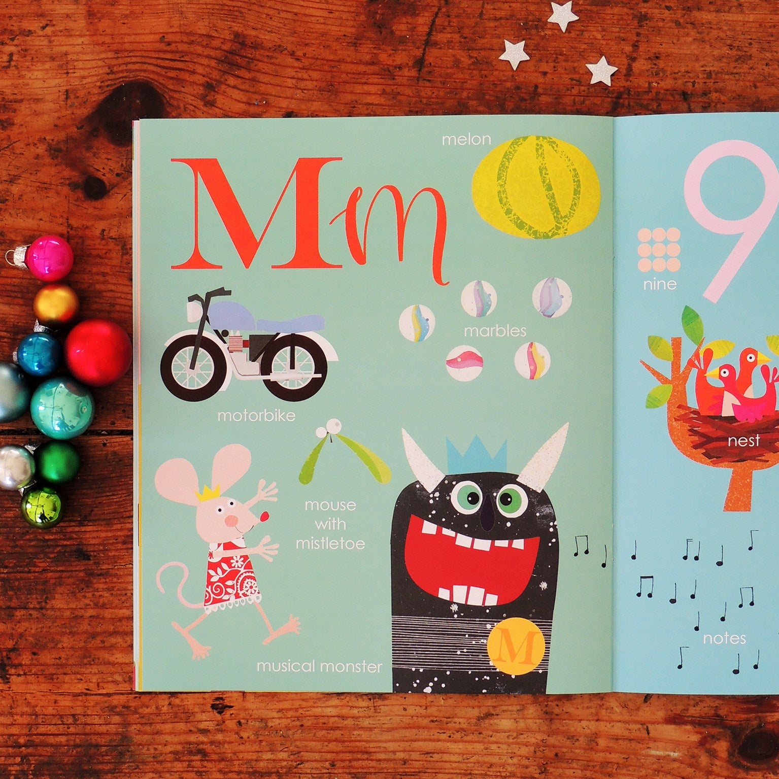 personalised Christmas alphabet book