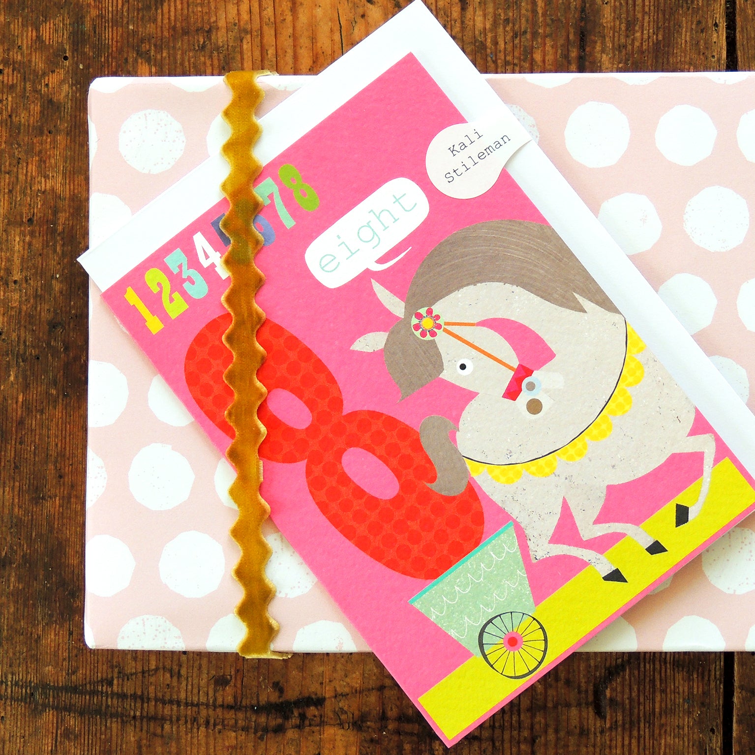 MM16 eight horse 8th birthday card