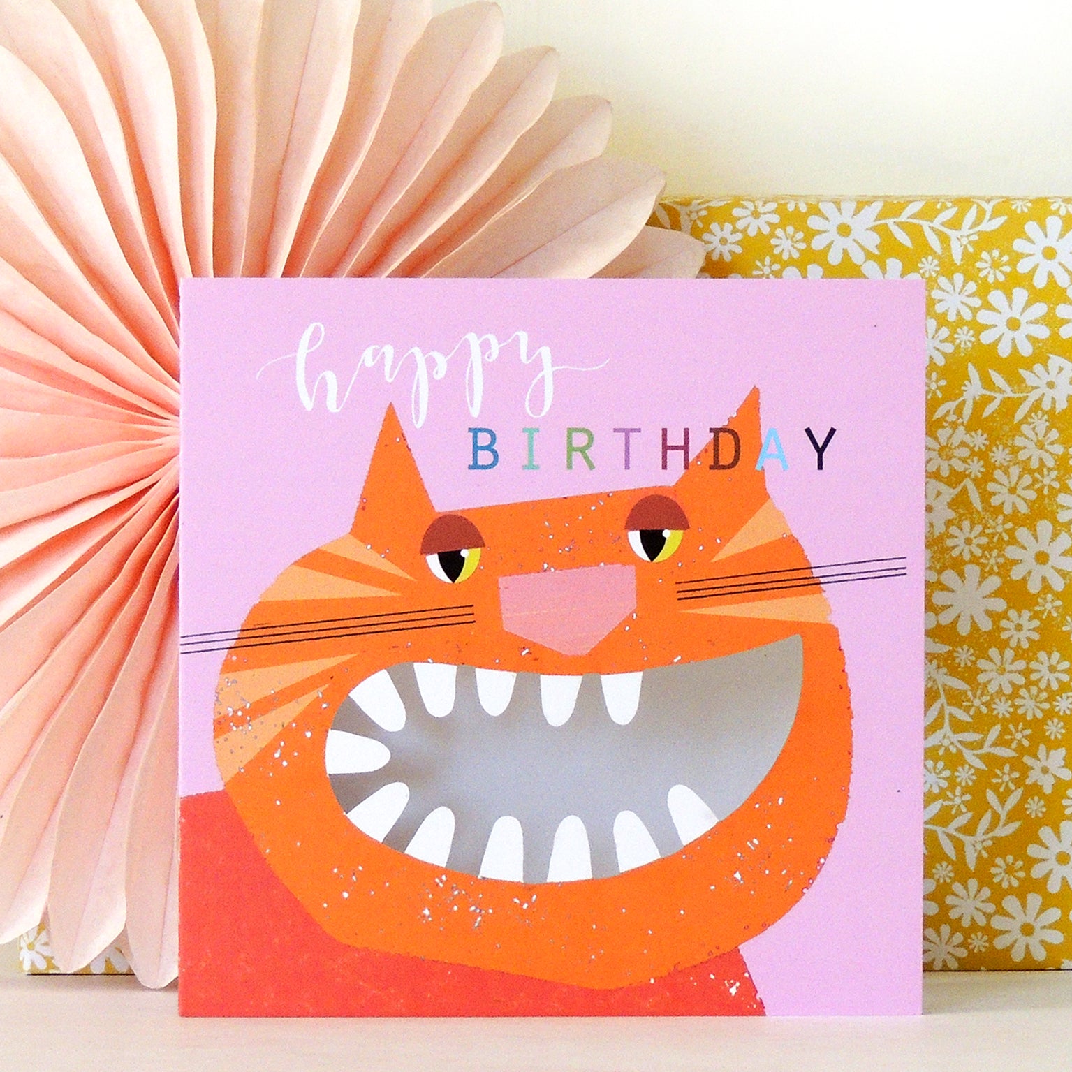 MY02 laser cut cat birthday card