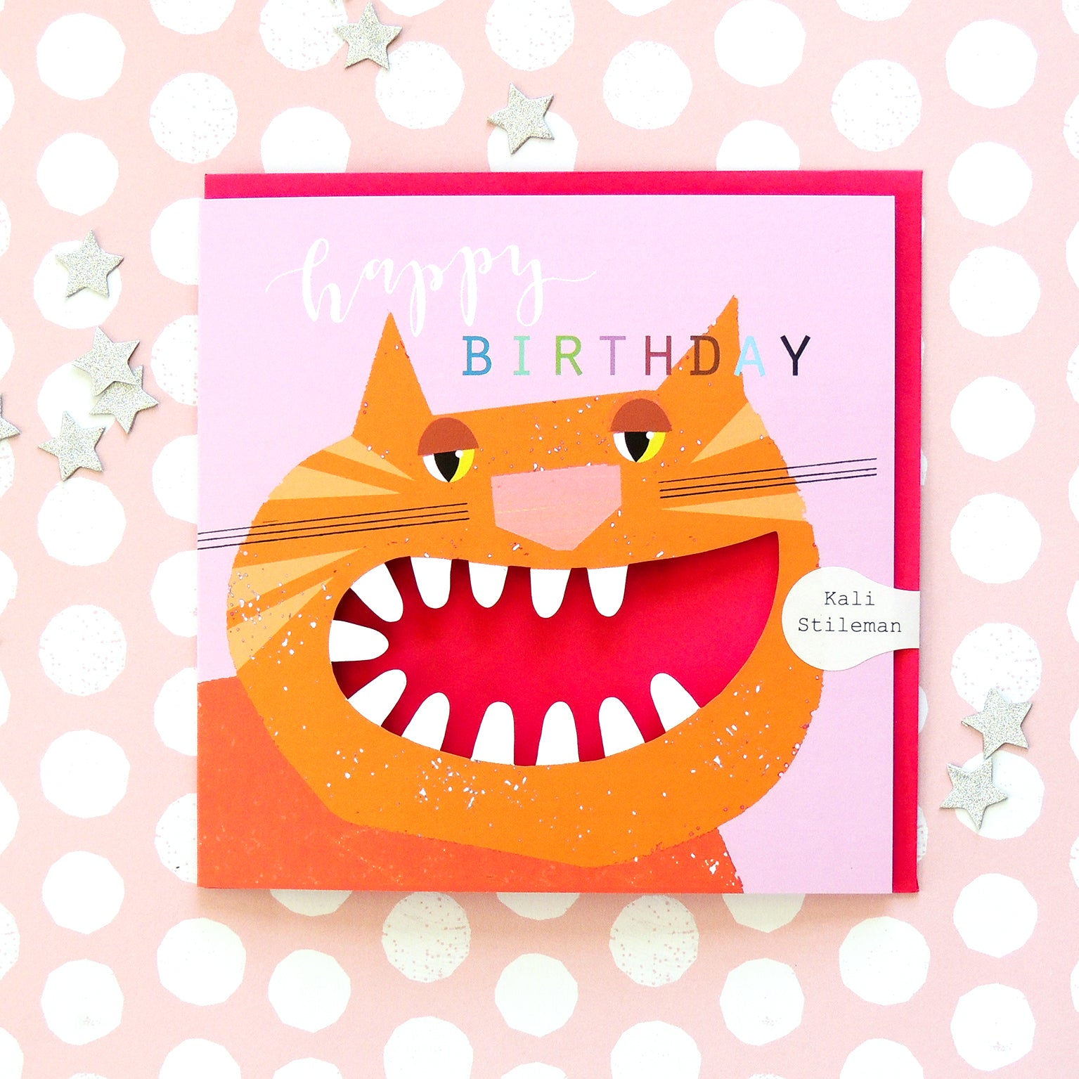 MY02 laser cut cat birthday card