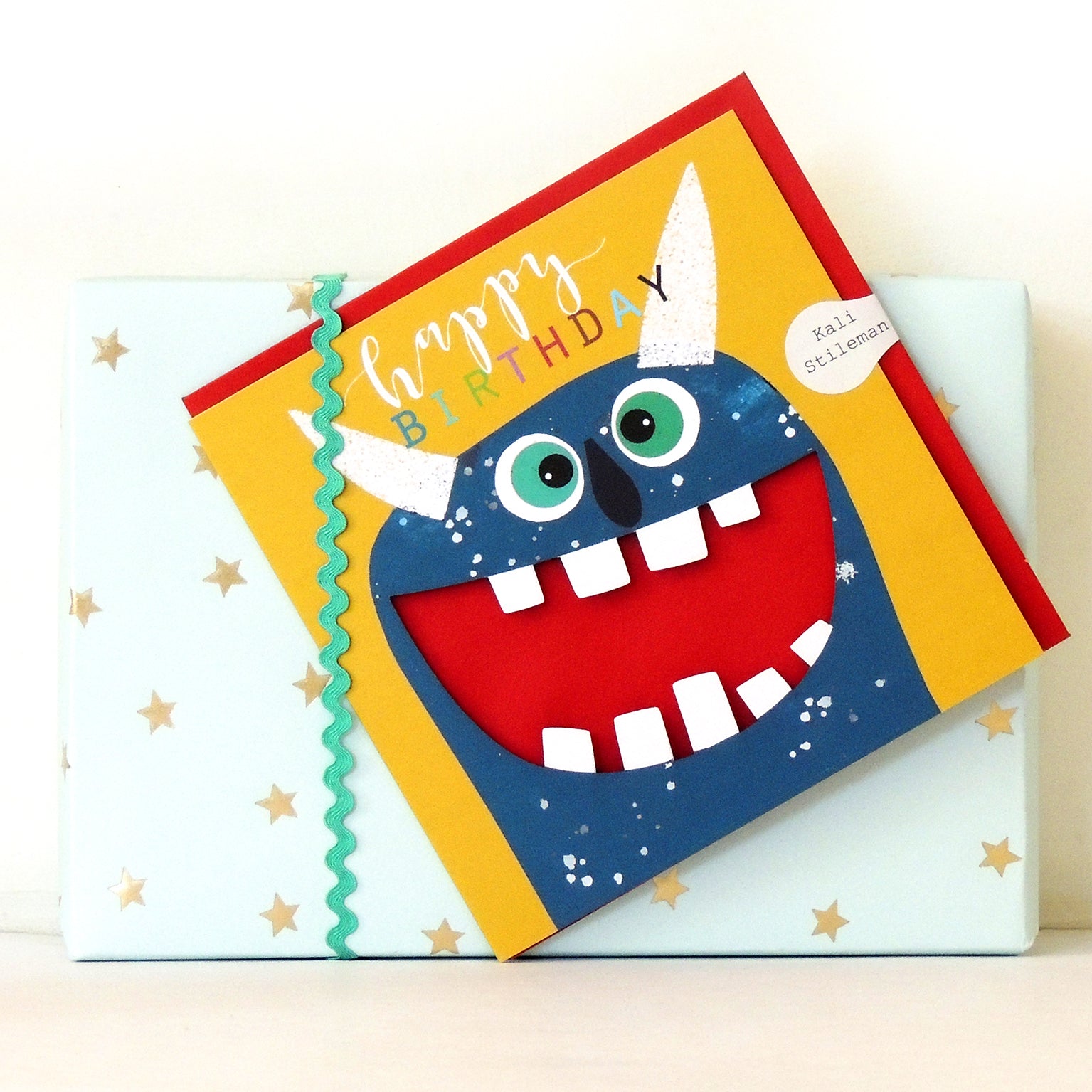 MY04 laser cut monster birthday card