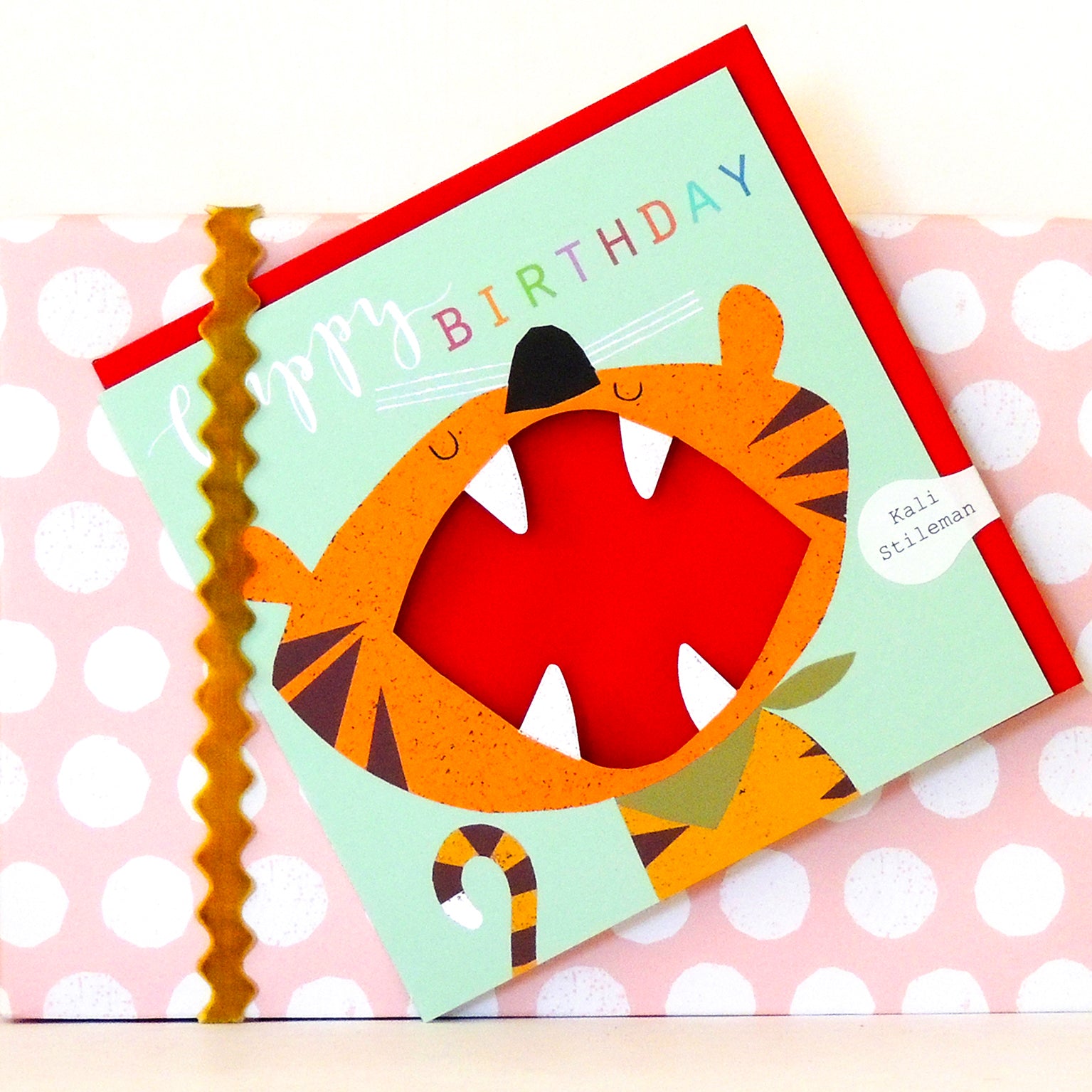 MY05 laser cut tiger birthday card