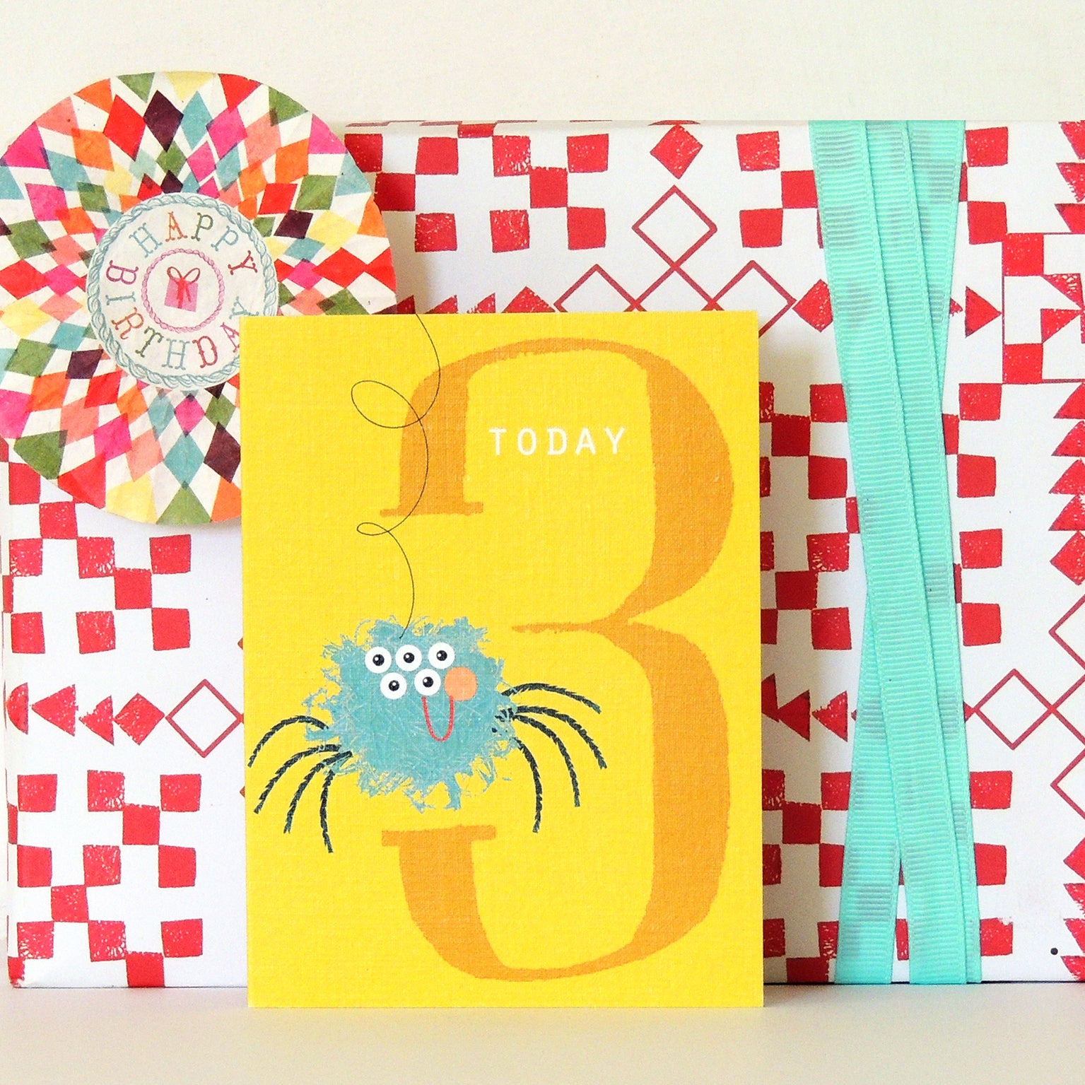 mini speedy spider 3rd birthday card