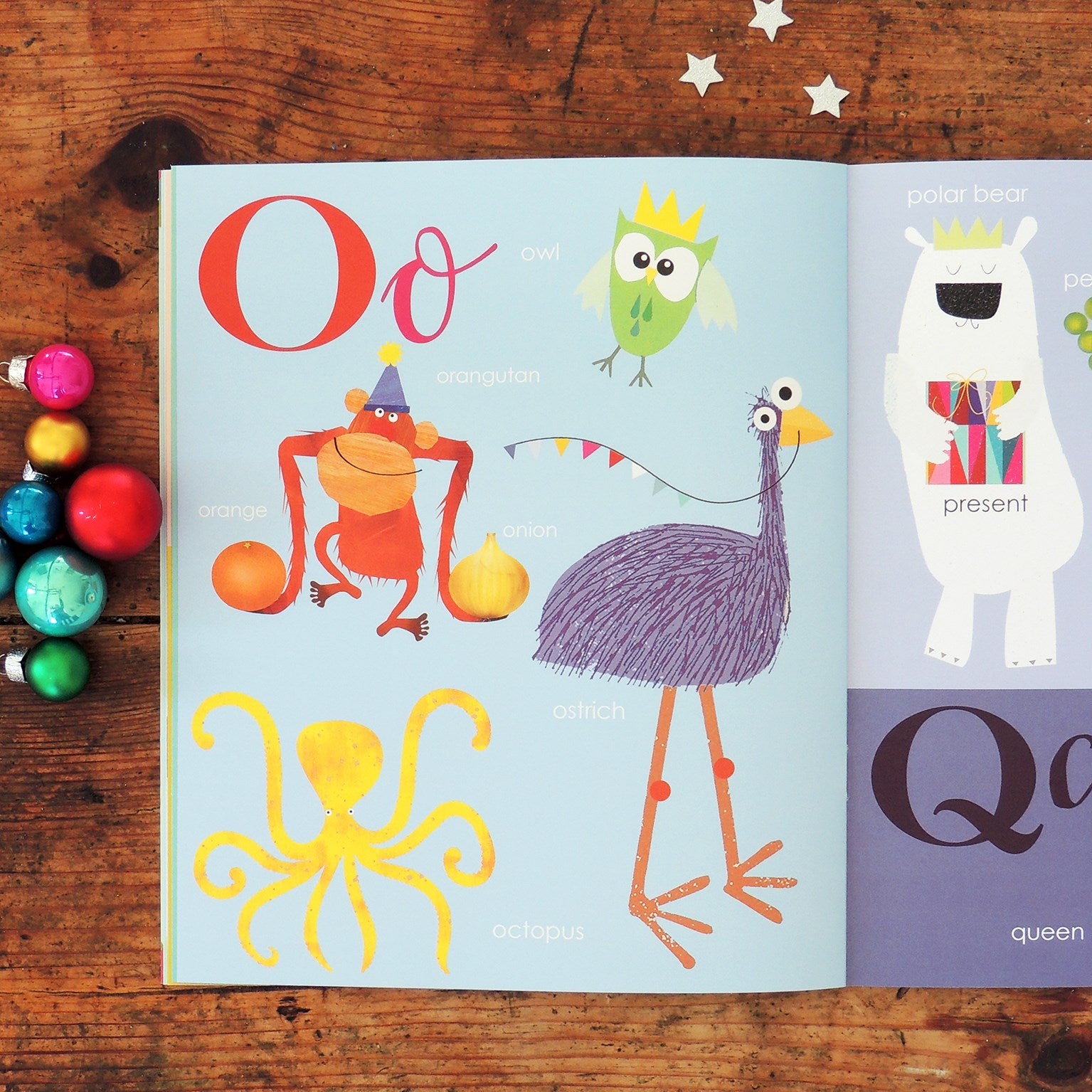 personalised Christmas alphabet book