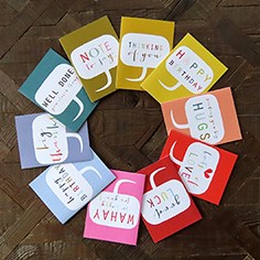 mini engaged greetings card