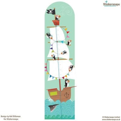 personalised puffin pirate height chart