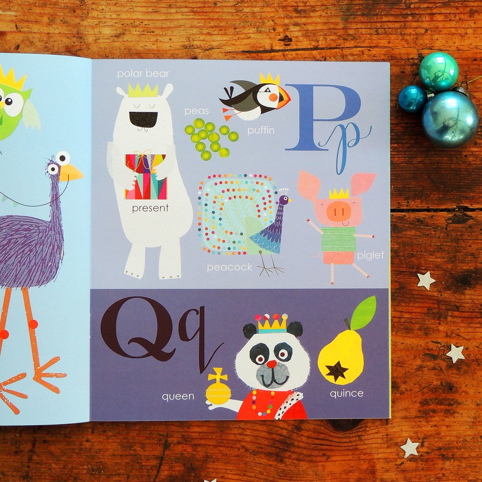 personalised Christmas alphabet book