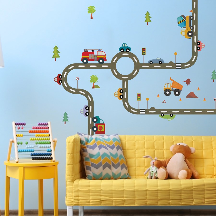 Road Network Wall Sticker Pack