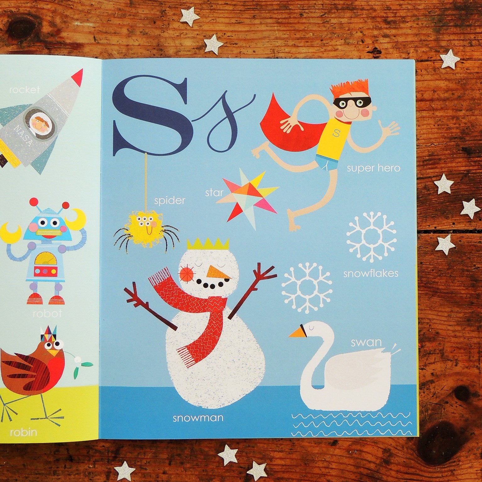 personalised Christmas alphabet book