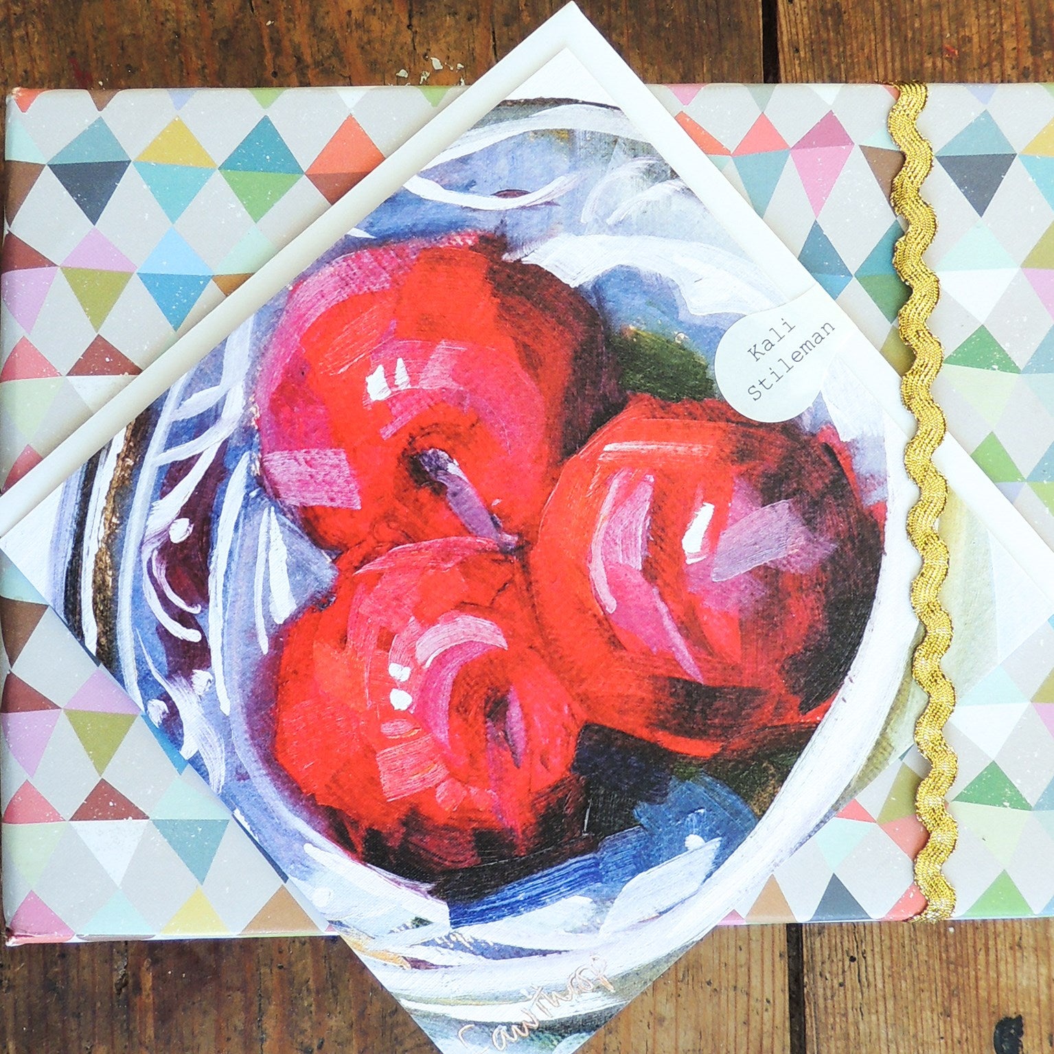 plums greetings card