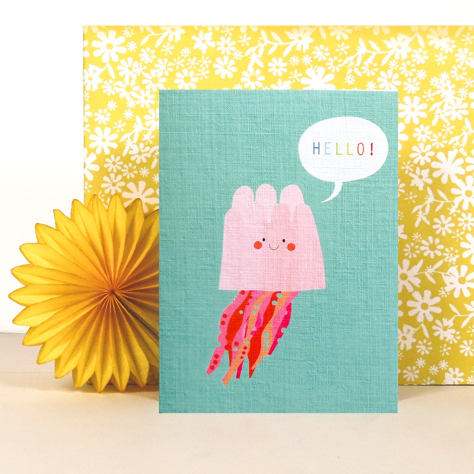 SM73 mini jellyfish greetings card