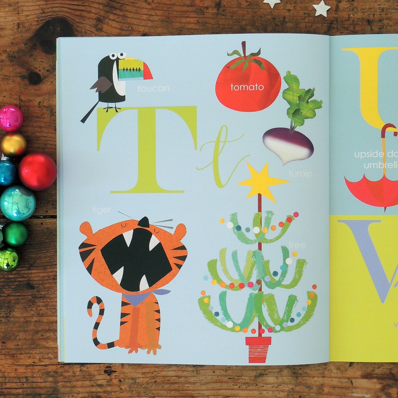 personalised Christmas alphabet book