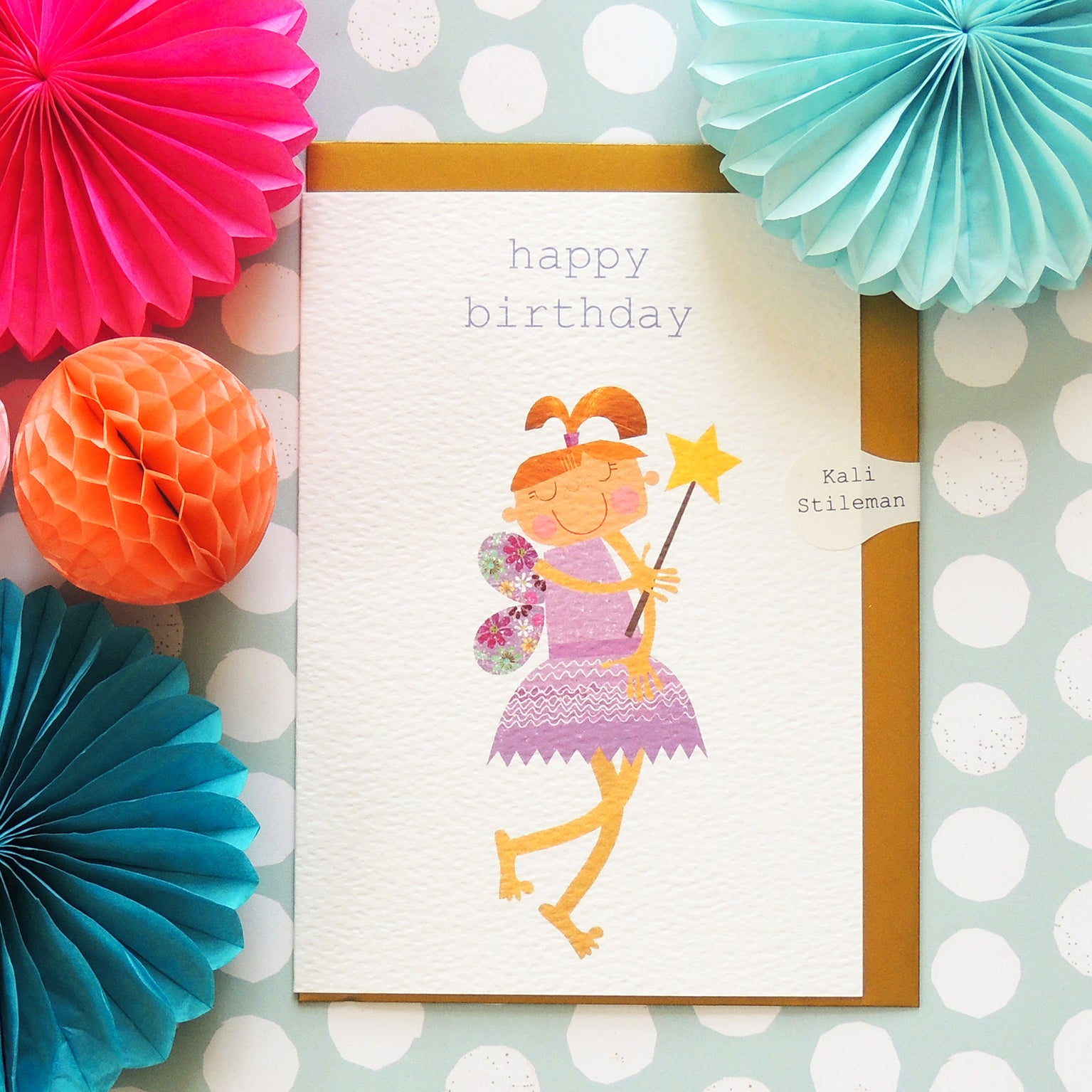 TB05 fairy happy birthday card