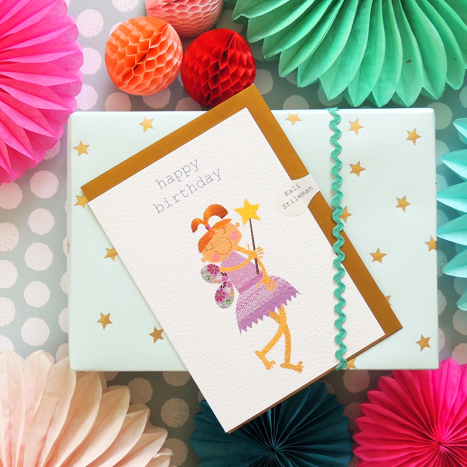 TB05 fairy happy birthday card