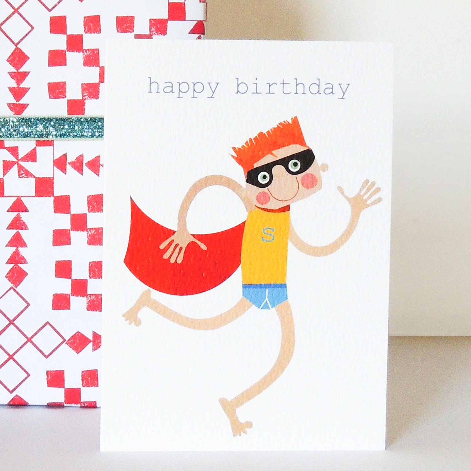 TB10 super hero happy birthday card