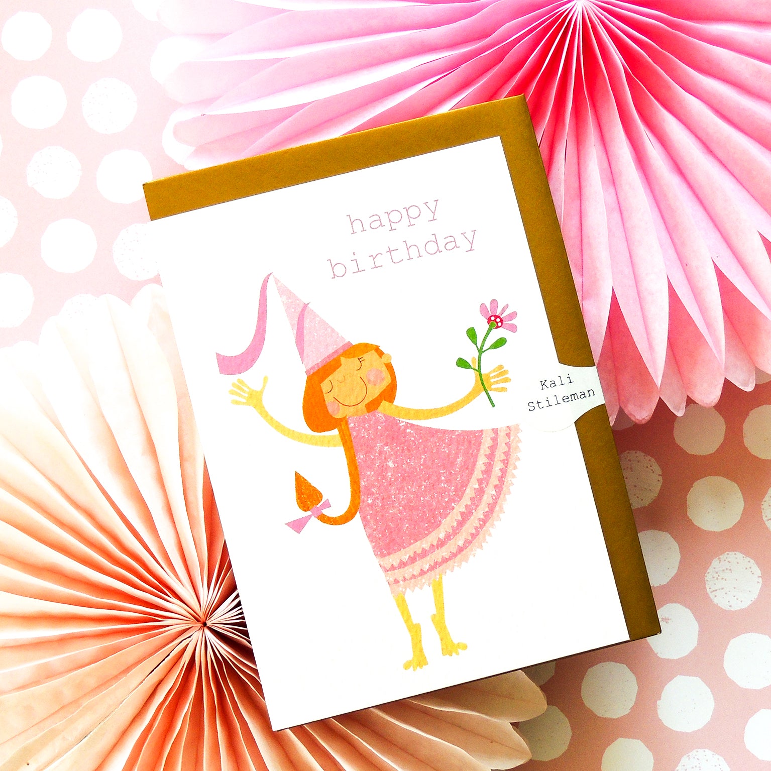 TB16 princess happy birthday card