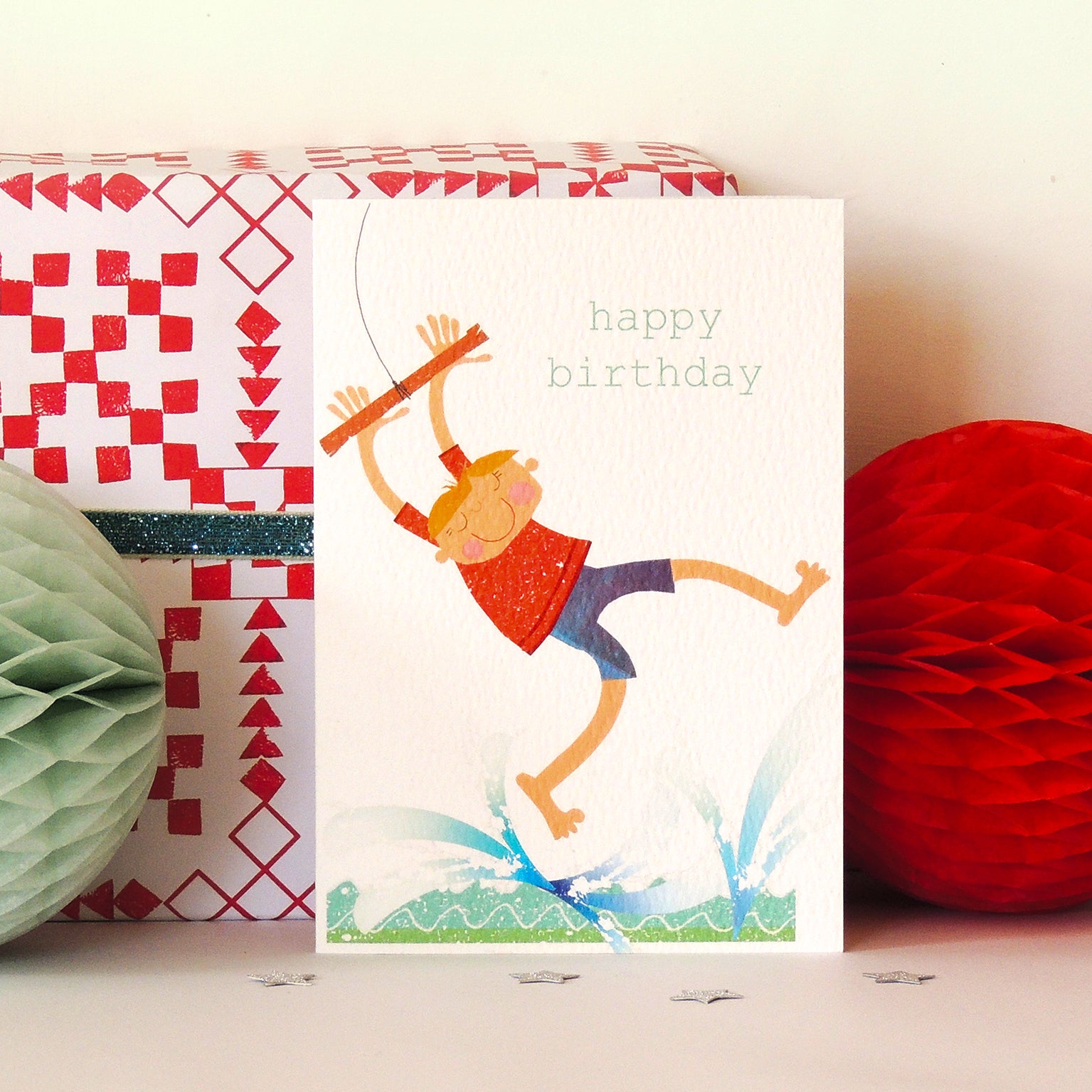 TB24 rope swing happy birthday card