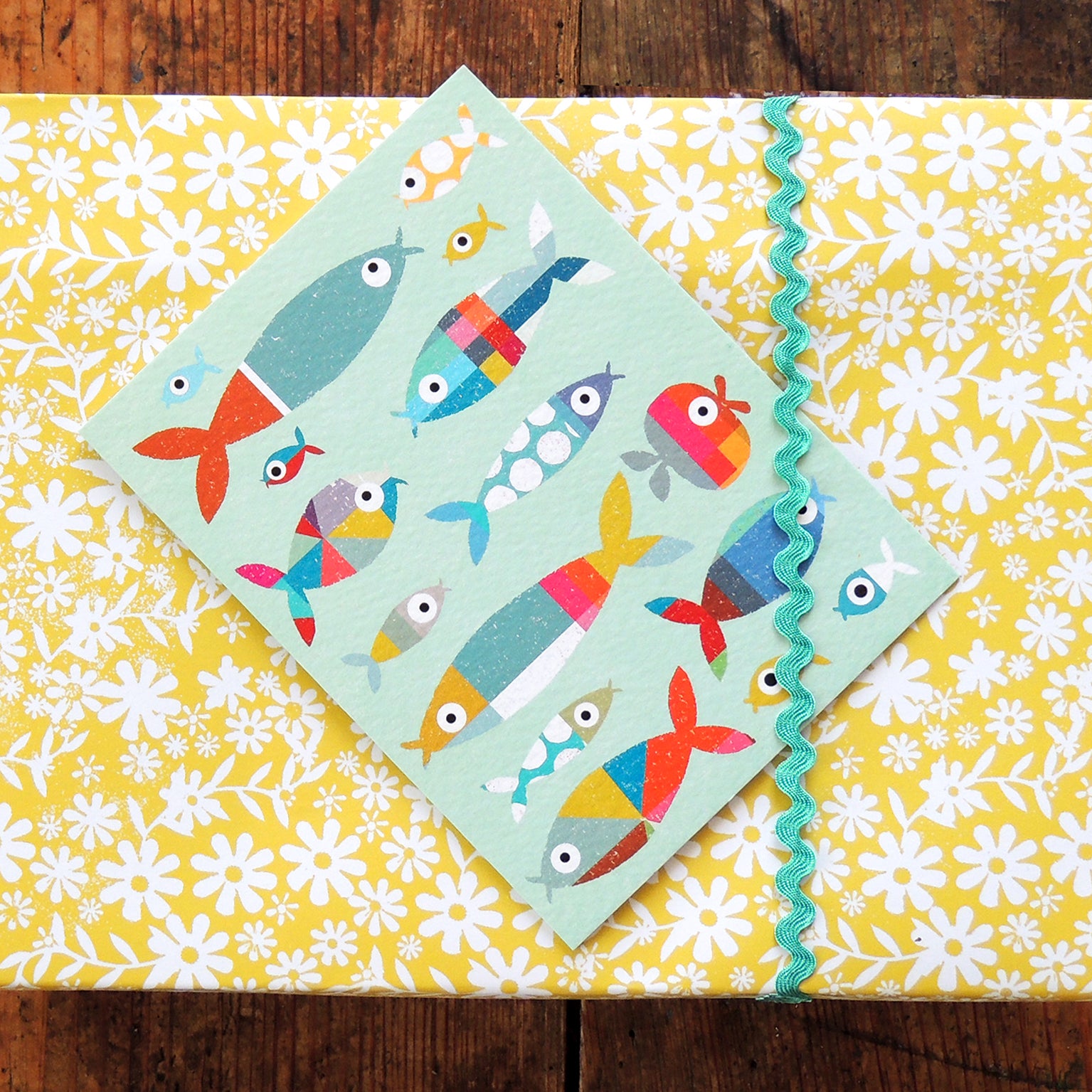 mini fish greetings card