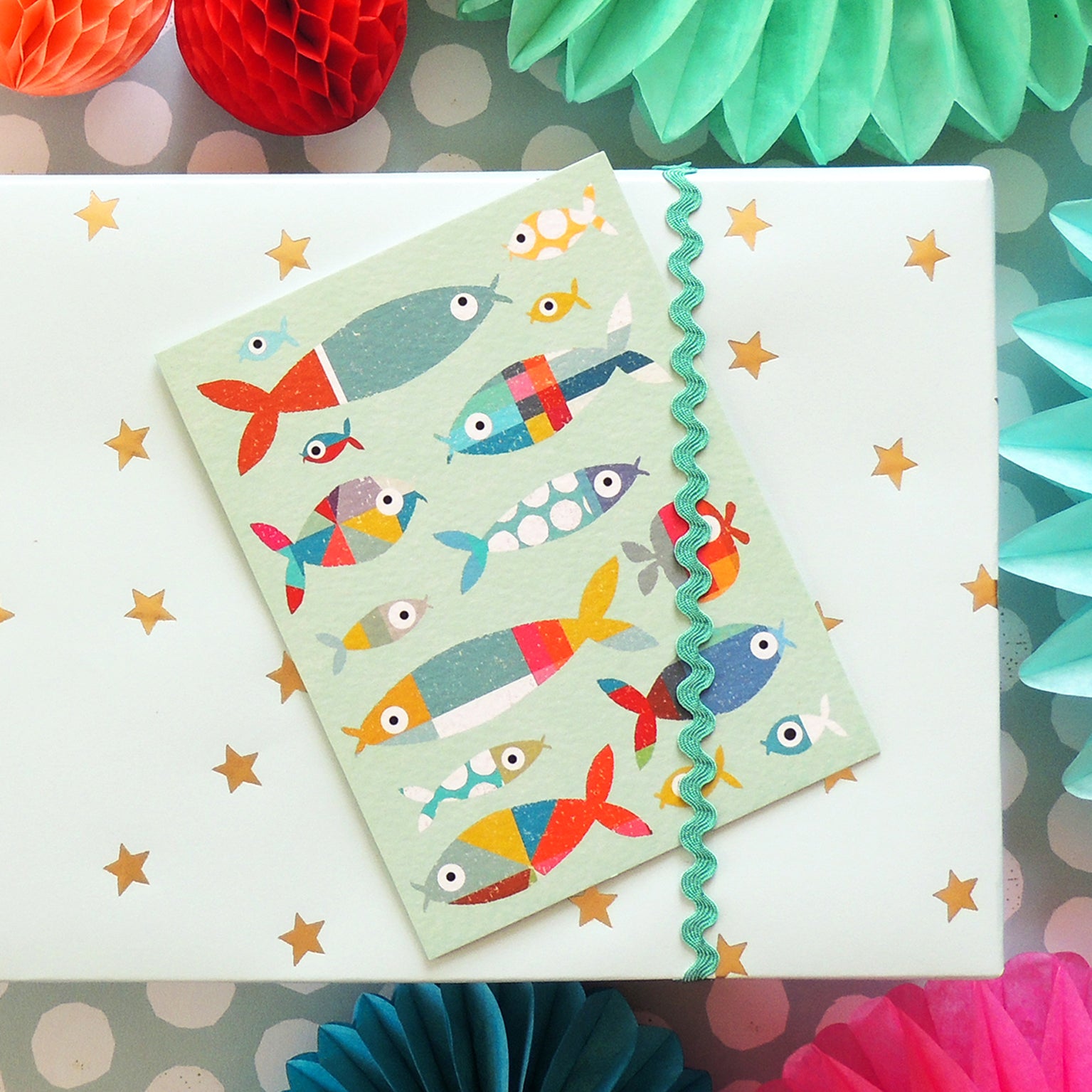 mini fish greetings card