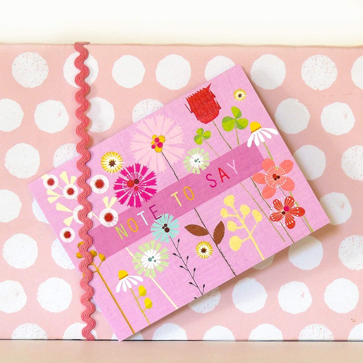 TW507 mini floral note to say card