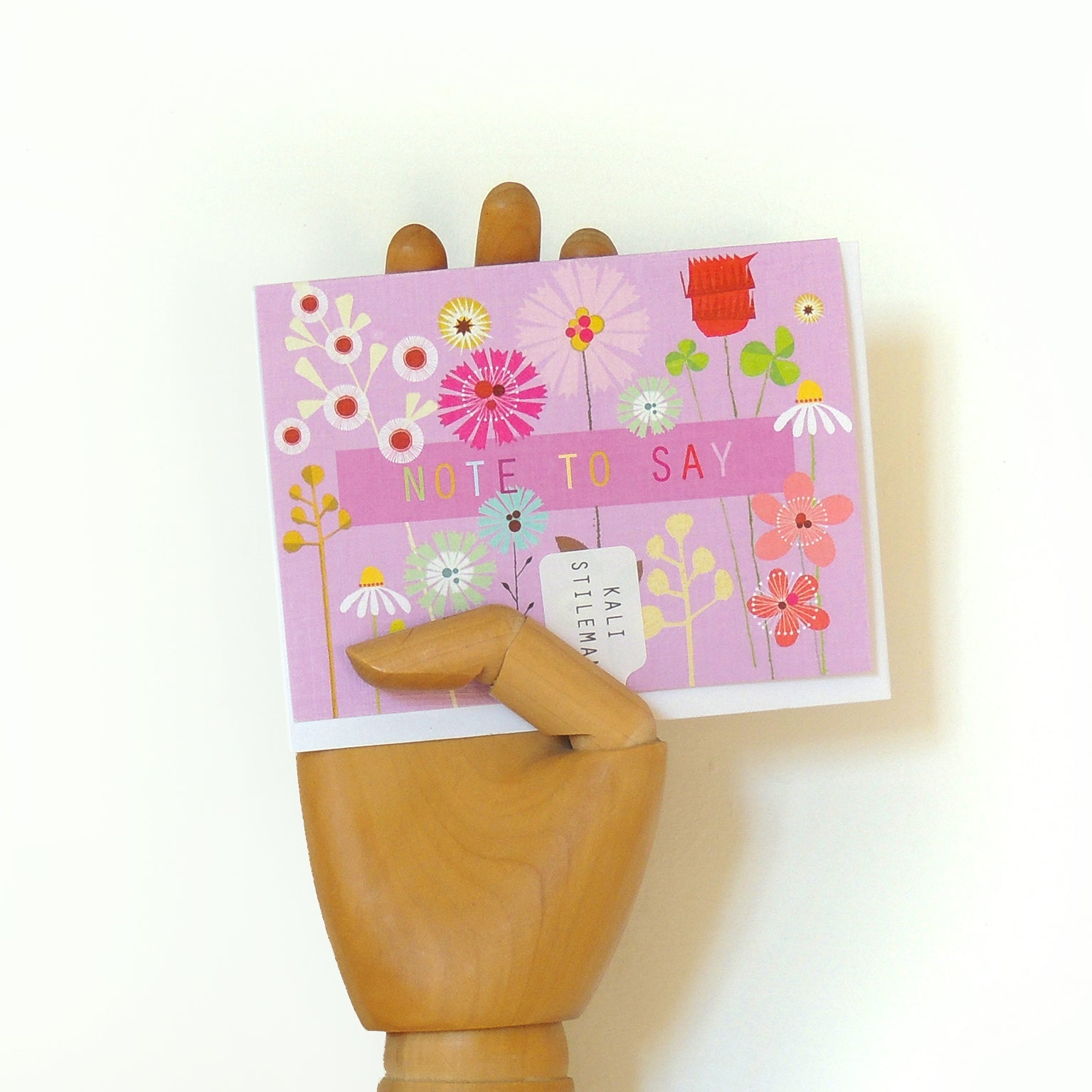 mini floral note to say card