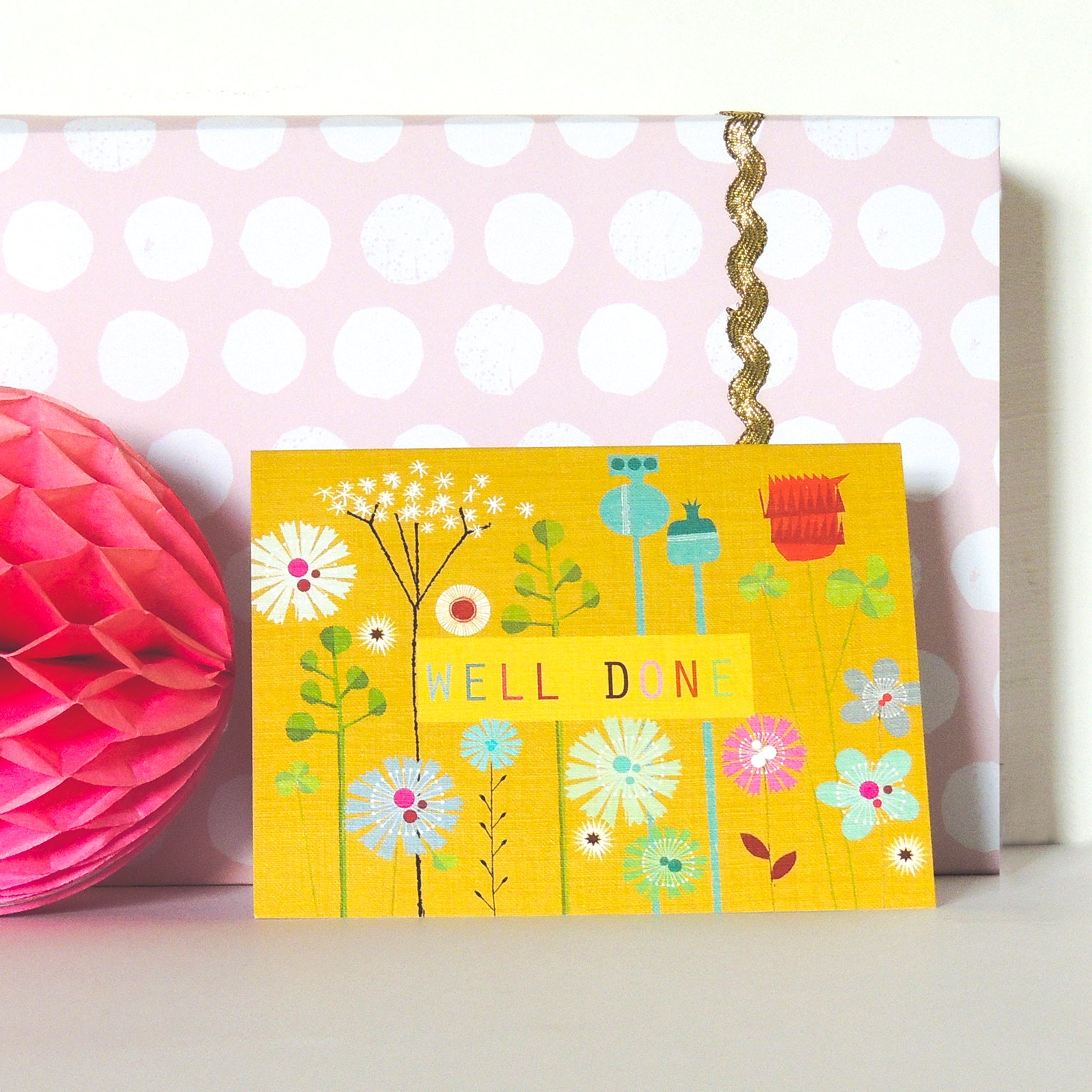 mini floral well done card