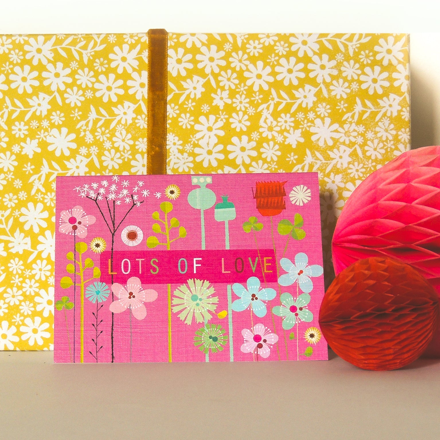 mini floral lots of love card