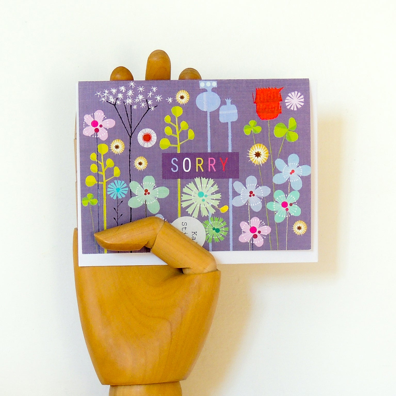 mini floral sorry card