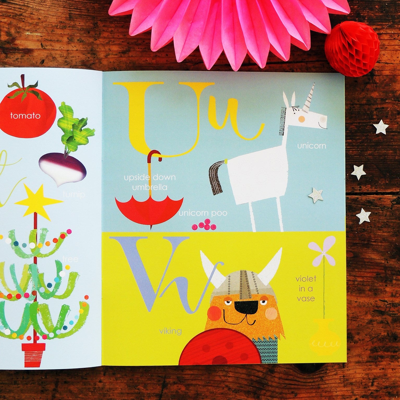 personalised Christmas alphabet book