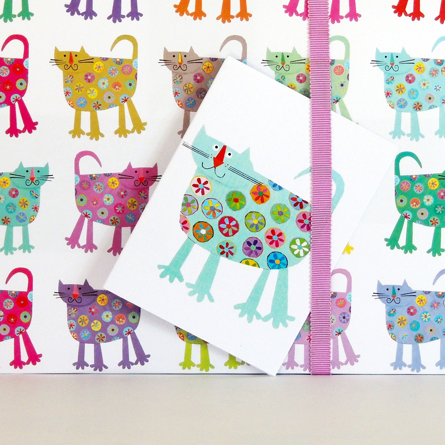 cats wrapping paper