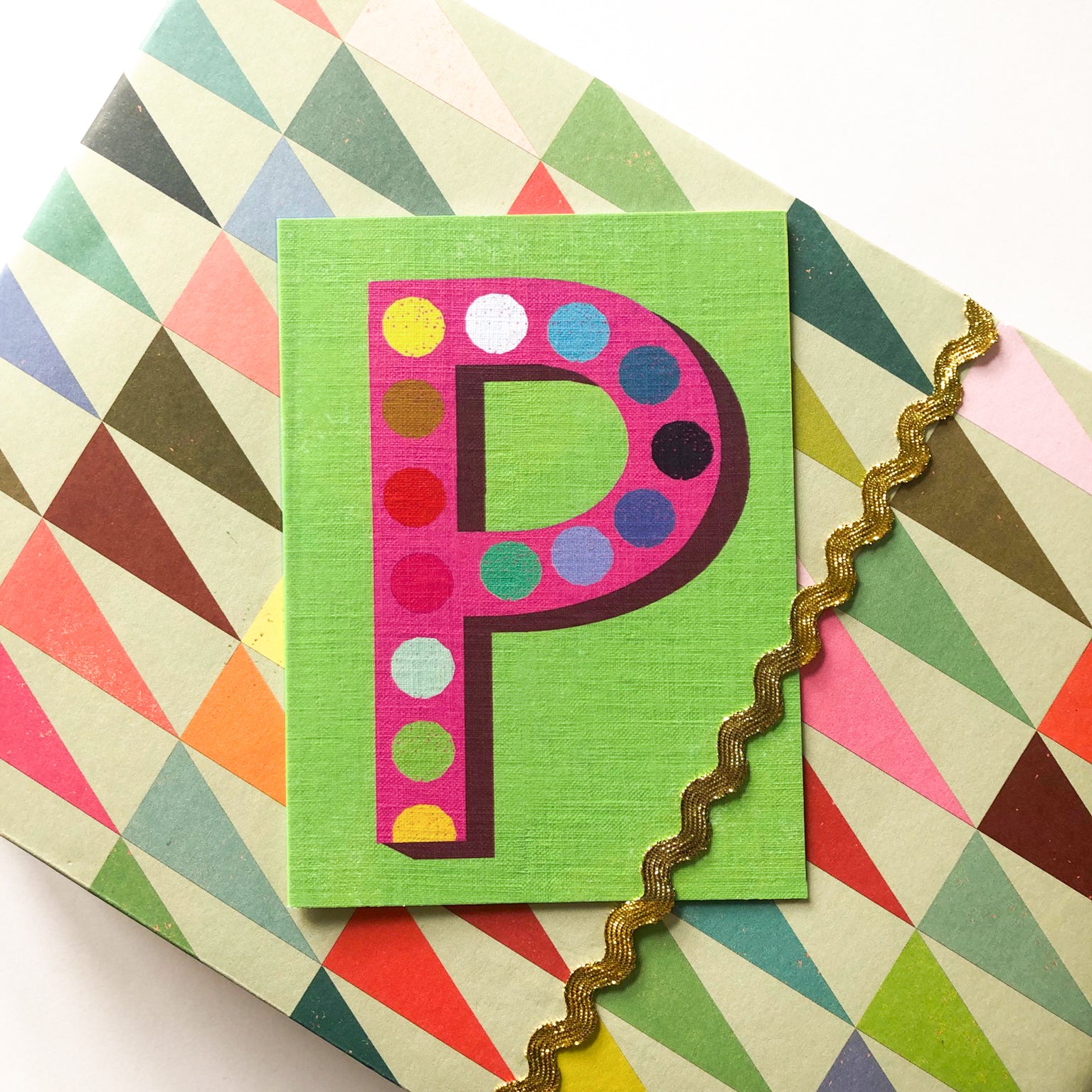 mini P alphabet card