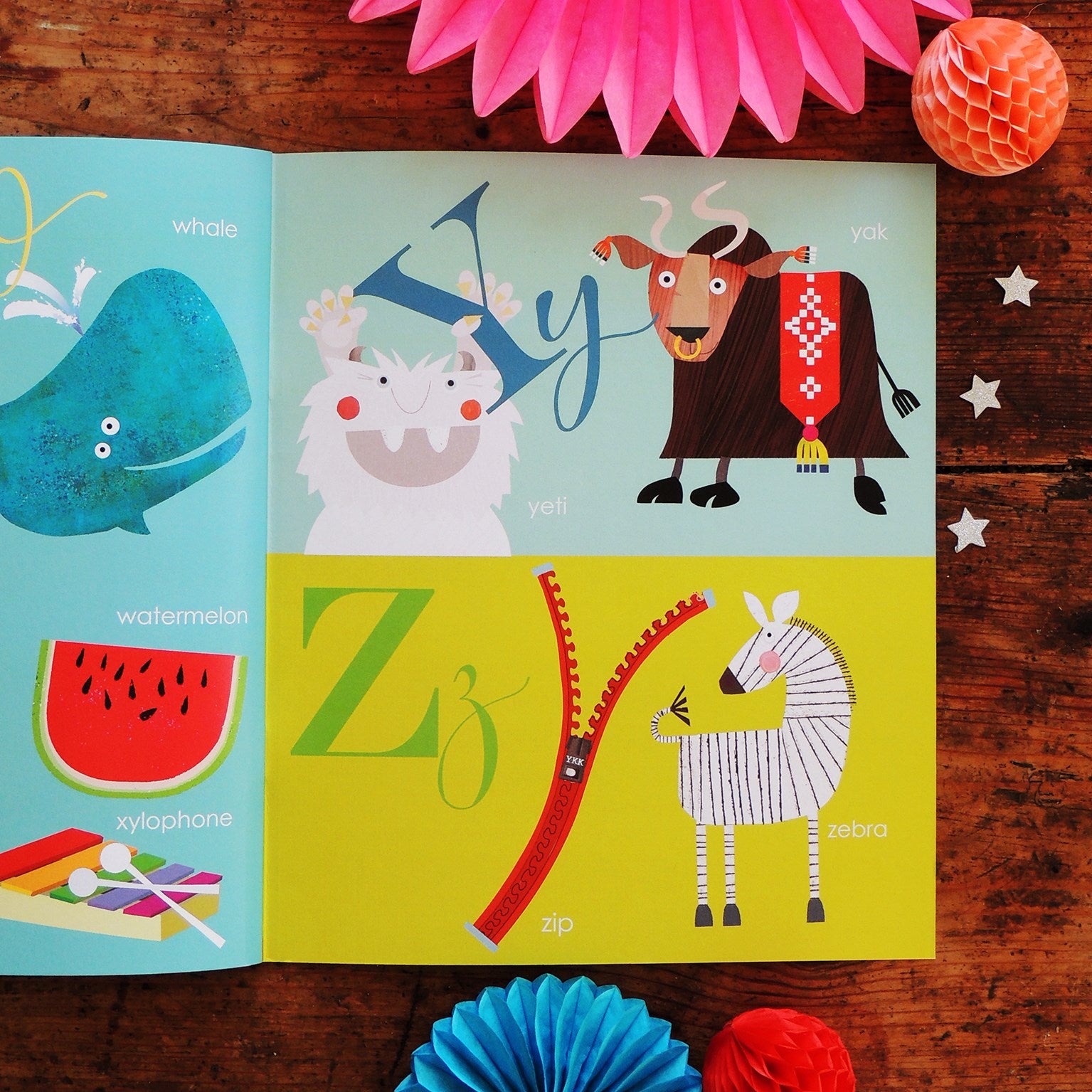 personalised Christmas alphabet book