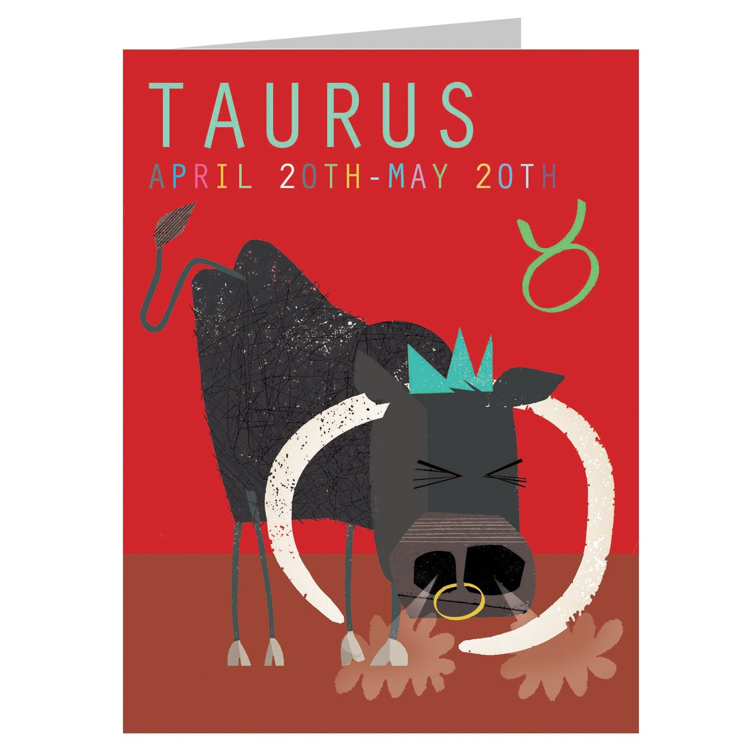 mini taurus greetings card