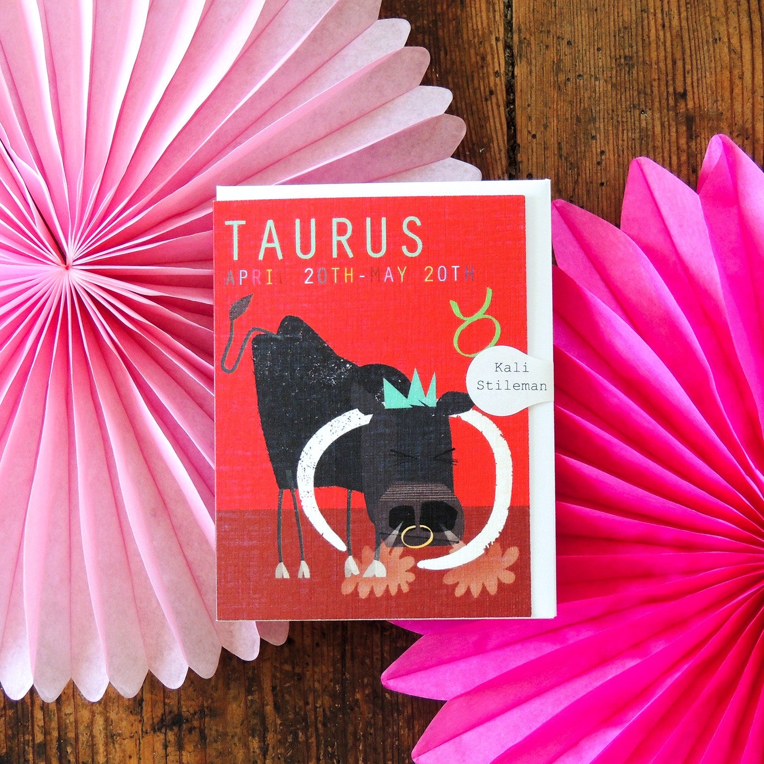 mini taurus greetings card