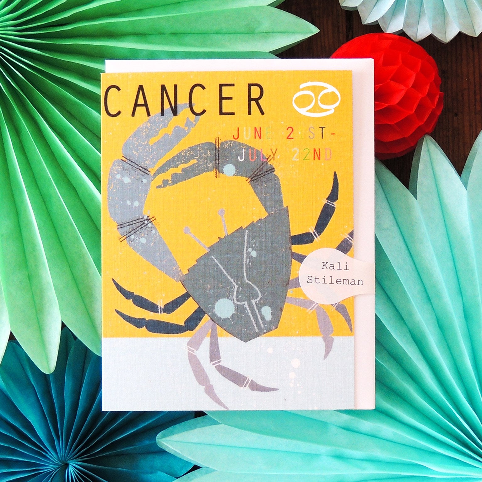 mini cancer greetings card